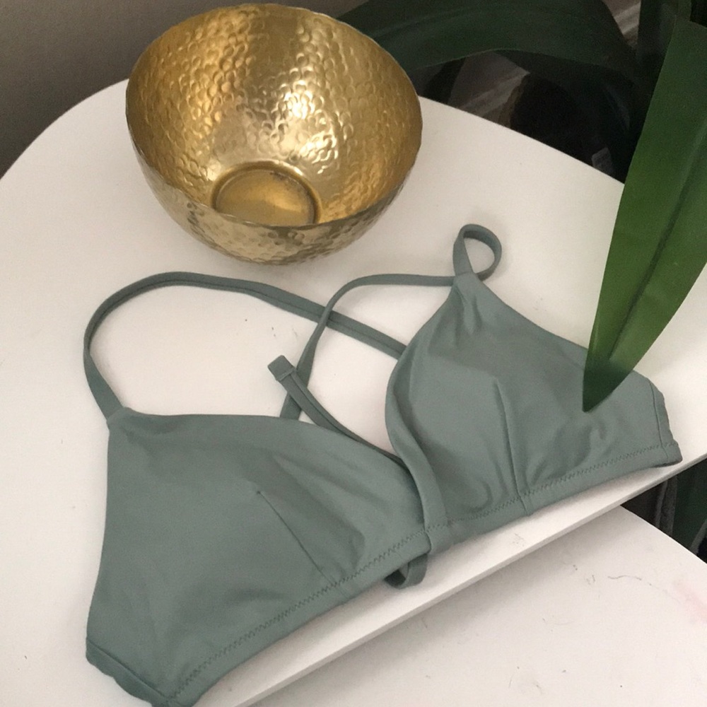 Madewell Second Wave Tie-Back Bikini Top NWT